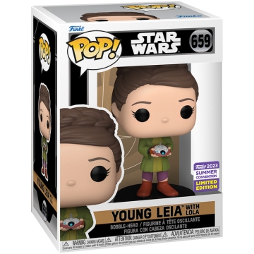 Фигурка Funko POP! Star Wars: Obi Wan Kenobi: Young Leia with Lola 2023 Convention Exclusive 71741