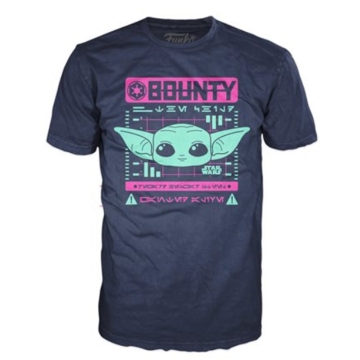 Футболка Funko POP! T-Shirt: Star Wars: The Mandalorian: Bounty The Child Navy 50437