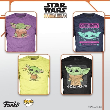 Футболка Funko POP! T-Shirt: Star Wars: The Mandalorian: The Child Sleeping Purple 50585